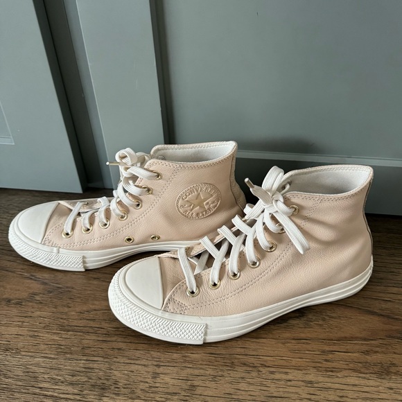 Chuck Taylor All Star Earthy Neutrals leather high top sneakers size 7.5 - Picture 14 of 16